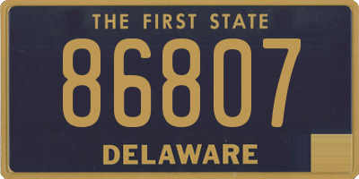 DE license plate 86807