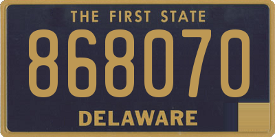 DE license plate 868070