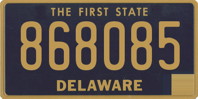 DE license plate 868085