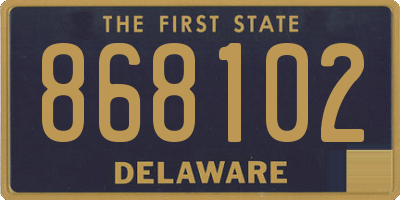 DE license plate 868102