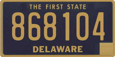 DE license plate 868104