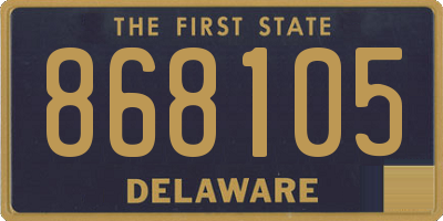 DE license plate 868105