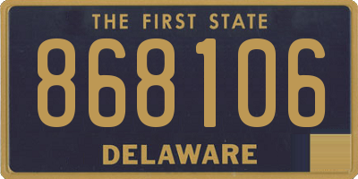 DE license plate 868106