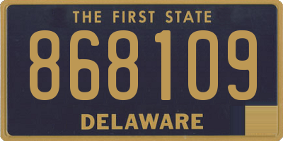 DE license plate 868109