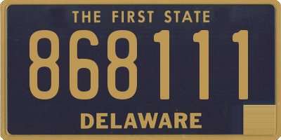 DE license plate 868111