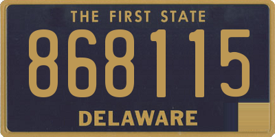 DE license plate 868115