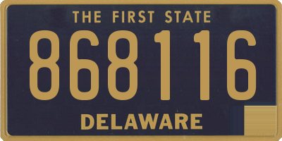 DE license plate 868116