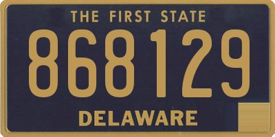DE license plate 868129