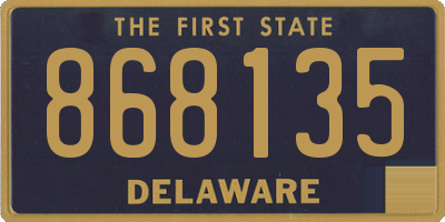 DE license plate 868135
