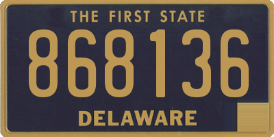 DE license plate 868136