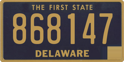 DE license plate 868147