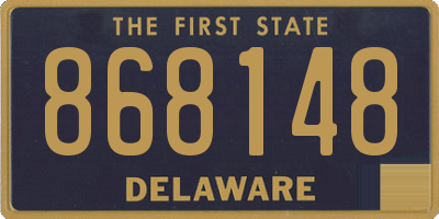 DE license plate 868148