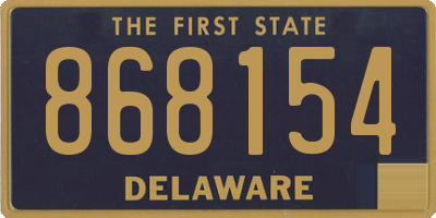 DE license plate 868154