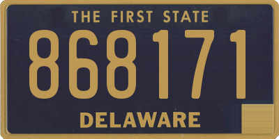 DE license plate 868171
