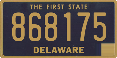 DE license plate 868175