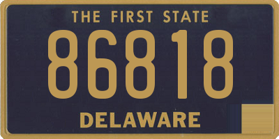 DE license plate 86818