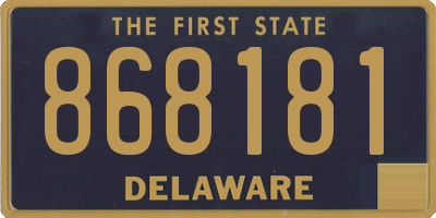 DE license plate 868181