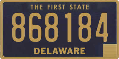 DE license plate 868184