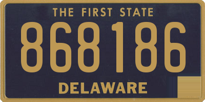 DE license plate 868186