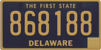 DE license plate 868188