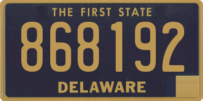 DE license plate 868192