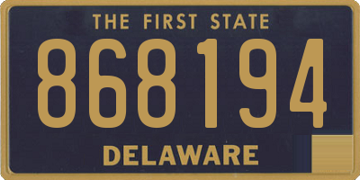 DE license plate 868194
