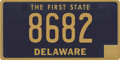 DE license plate 8682