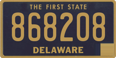 DE license plate 868208