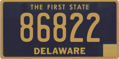 DE license plate 86822