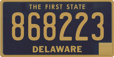 DE license plate 868223
