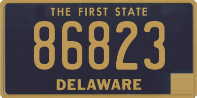 DE license plate 86823