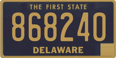 DE license plate 868240
