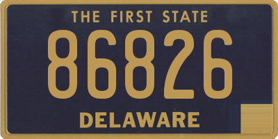 DE license plate 86826