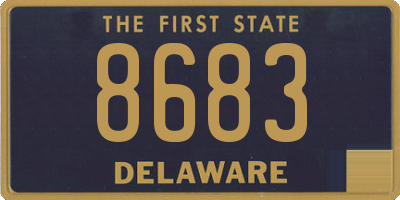 DE license plate 8683