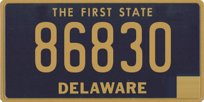 DE license plate 86830