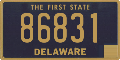 DE license plate 86831