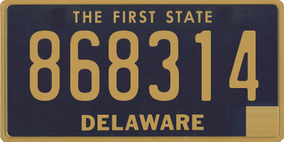 DE license plate 868314