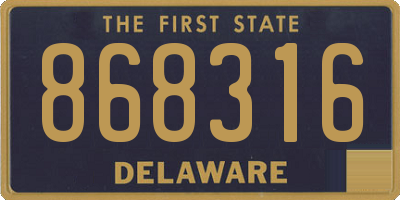 DE license plate 868316