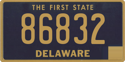 DE license plate 86832