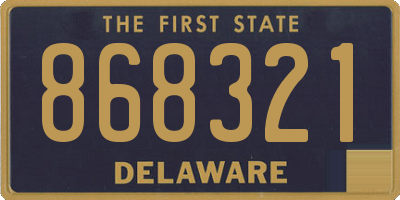 DE license plate 868321