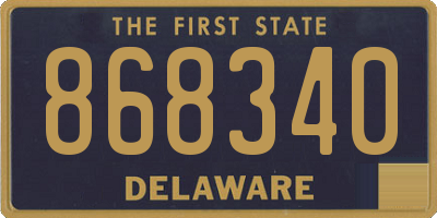 DE license plate 868340
