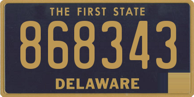 DE license plate 868343