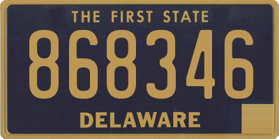 DE license plate 868346