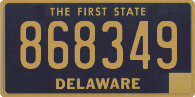 DE license plate 868349