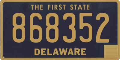 DE license plate 868352