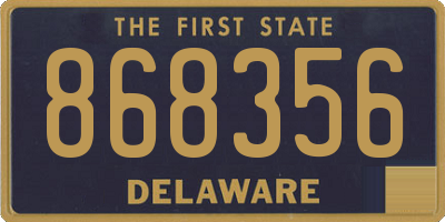 DE license plate 868356