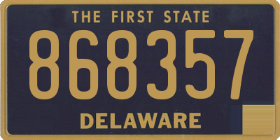 DE license plate 868357