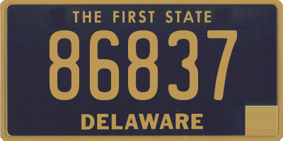 DE license plate 86837
