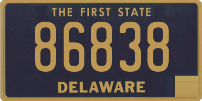 DE license plate 86838