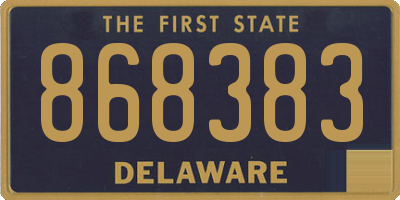 DE license plate 868383